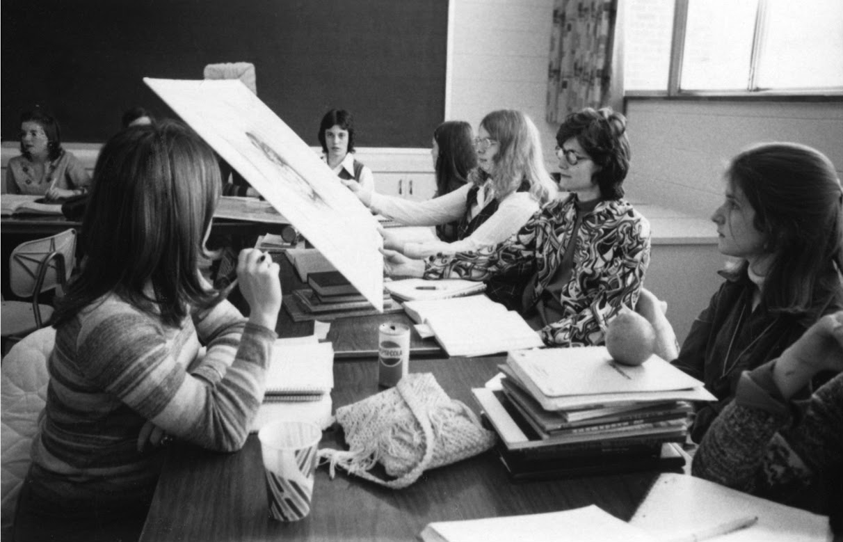 Beulah Campbell and students